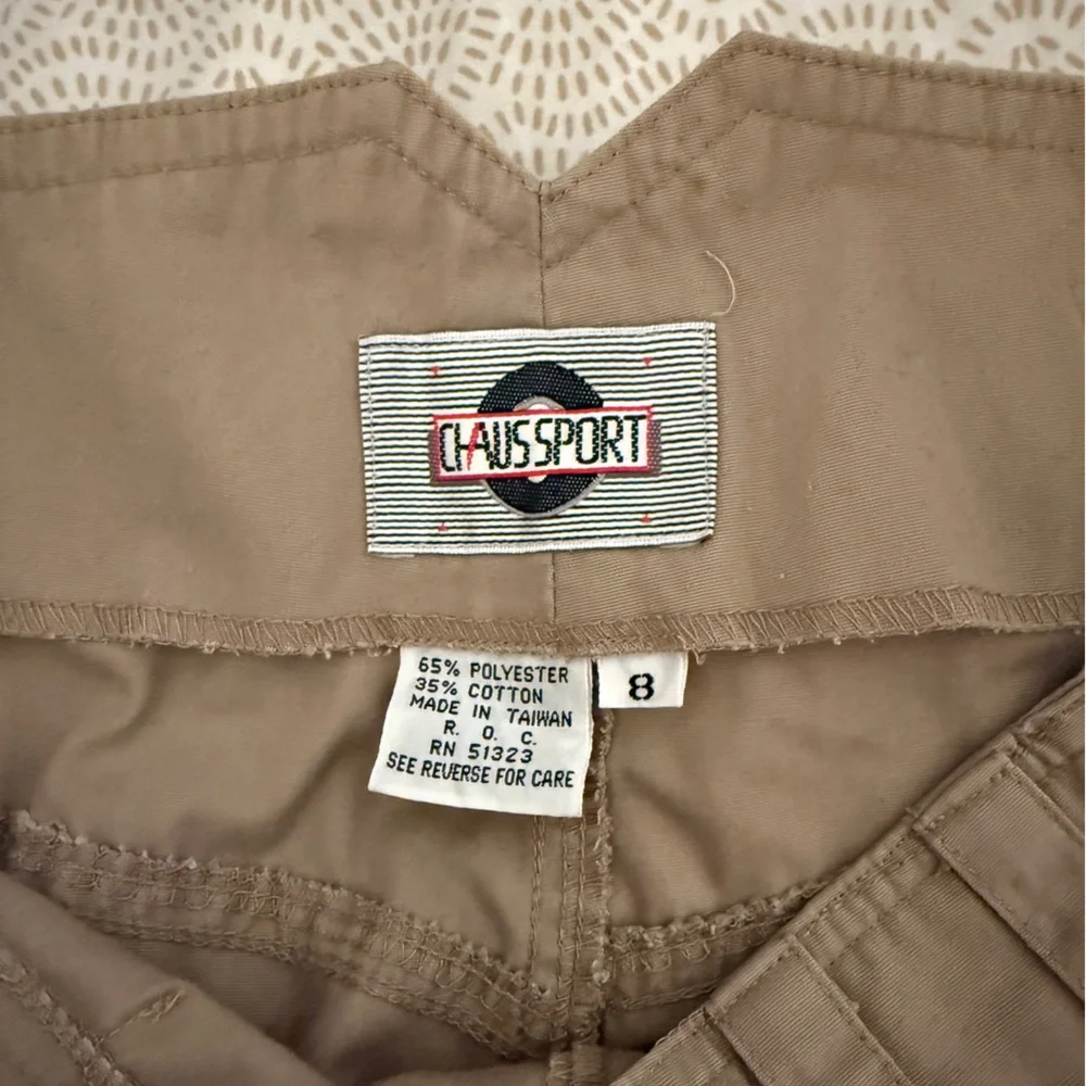 Chaus Sport Pleated Shorts Size 8 Vintage Tan